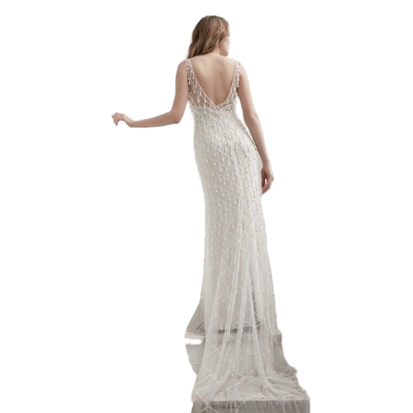 Watters 69403B Beaded V-Neck Bridal Gown 2X - Picture 7 of 11